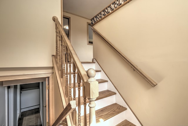 view of stairway