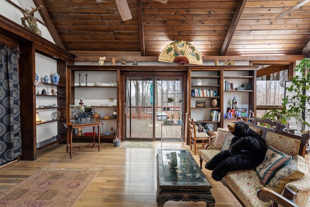 162 Hattertown Rd, Newtown, CT 06470 - living room featuring wooden ceiling and hardwood / wood-style flooring