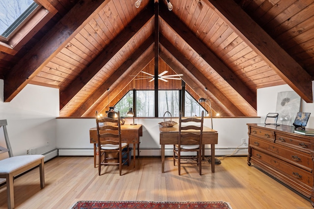 162 Hattertown Rd, Newtown, CT 06470 - office area with wood ceiling and wood finished floors