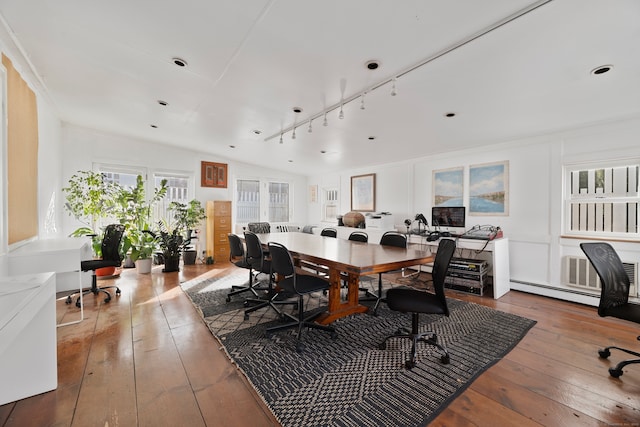 24-26 Lyme St, Old Lyme, CT 06371 - office with hardwood / wood-style floors, rail lighting, and visible vents