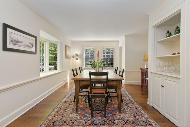 167 Skunk Ln, Wilton, CT 06897 - dining space with plenty of natural light, dark wood finished floors, and baseboards