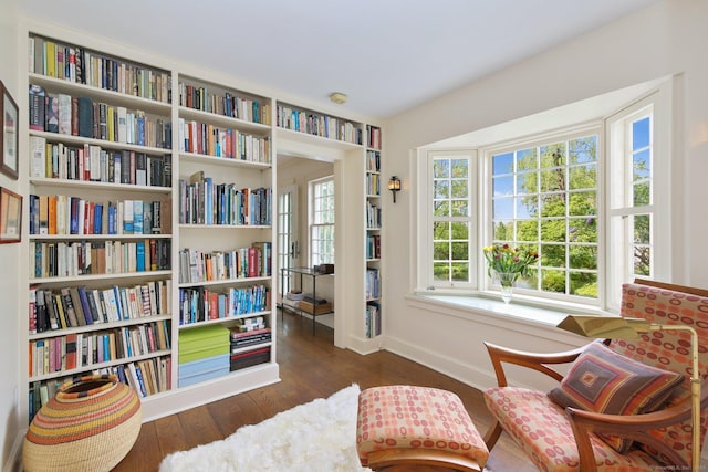 167 Skunk Ln, Wilton, CT 06897 - living area with baseboards and hardwood / wood-style floors