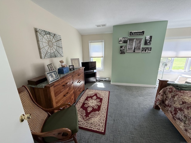 15 Pilgrim Hbr Unit A, Wallingford, CT 06492 - bedroom featuring dark colored carpet, multiple windows, a baseboard radiator, and baseboards