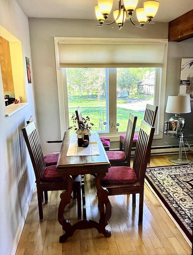 15 Pilgrim Hbr Unit A, Wallingford, CT 06492 - dining area with hardwood / wood-style floors and a chandelier