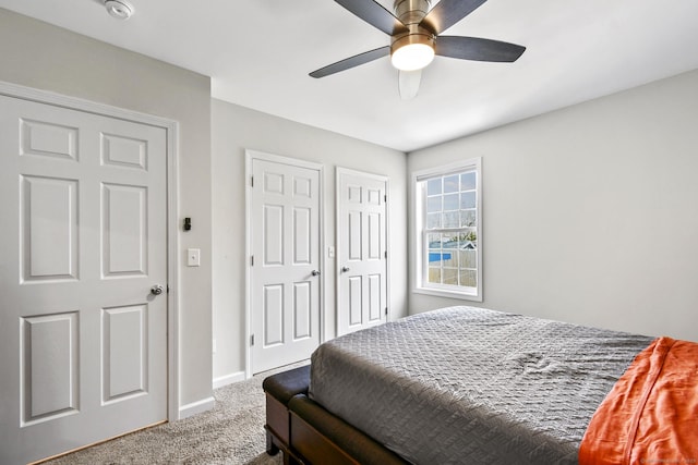 10 Bidwell Ter, Middletown, CT 06457 - carpeted bedroom with a ceiling fan and baseboards