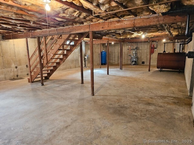1900 Litchfield Rd, Watertown, CT 06795 - unfinished below grade area featuring heating fuel and a water pressure tank