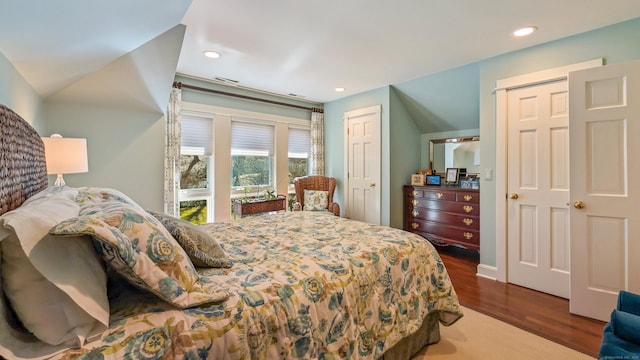 224 Tepi Dr, Southbury, CT 06488 - bedroom featuring wood finished floors, visible vents, and recessed lighting