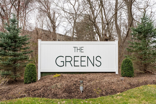 view of community sign
