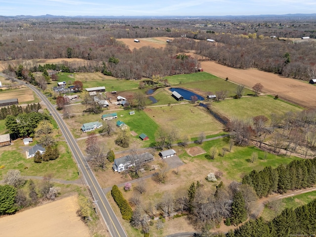 bird's eye view featuring a rural view