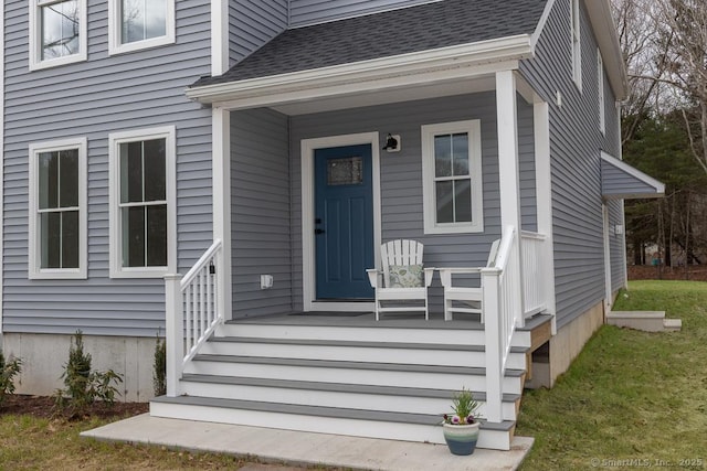 58 Killingworth Tpke, Clinton, CT 06413 - entrance to property featuring a porch and roof with shingles