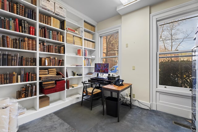 office area with a wealth of natural light