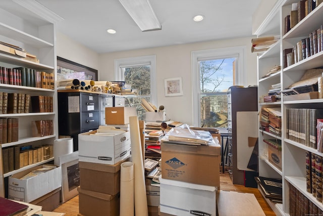 view of storage area