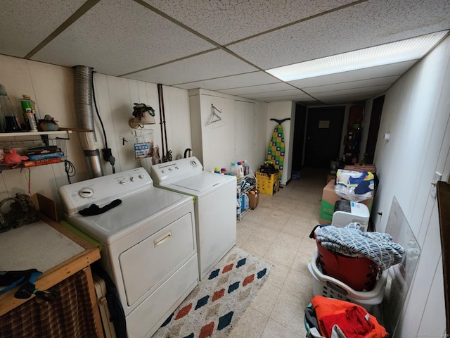 27 Payne Pl, Meriden, CT 06450 - clothes washing area featuring washer and dryer and light flooring