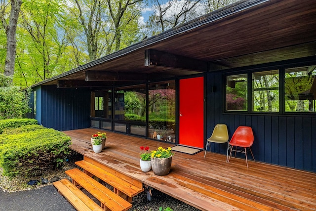 29 Lighthouse Rd, Woodbury, CT 06798 - view of wooden terrace