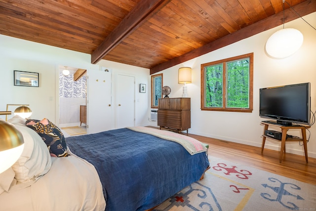 29 Lighthouse Rd, Woodbury, CT 06798 - bedroom with light wood-type flooring and wood ceiling