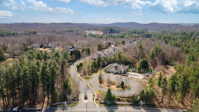 1 Winding Trl Unit 1, Middlebury, CT 06762 - aerial view of property's location featuring a forest and a mountain backdrop