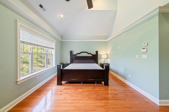 1 Winding Trl Unit 1, Middlebury, CT 06762 - bedroom featuring light wood-type flooring, baseboards, a ceiling fan, and high vaulted ceiling