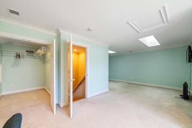 1 Winding Trl Unit 1, Middlebury, CT 06762 - below grade area with carpet floors, crown molding, and baseboards
