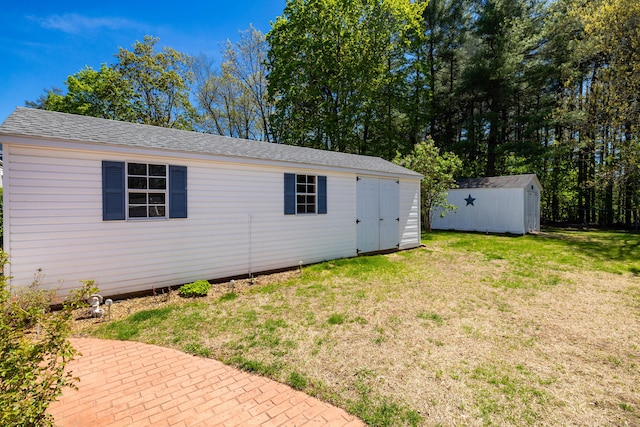view of shed