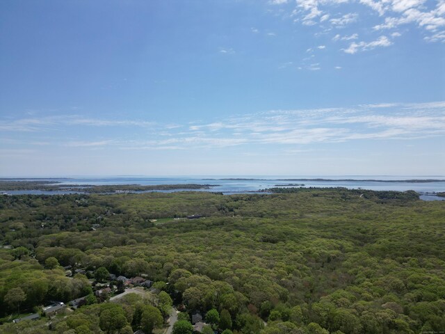 95 Flanders Rd, Groton, CT 06355 - drone / aerial view of a nearby body of water and a heavily wooded area