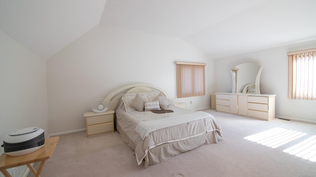 955 Dunbar Hill Rd, Hamden, CT 06514 - bedroom featuring lofted ceiling, light colored carpet, and baseboards