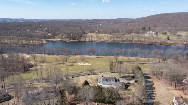 drone / aerial view with a water view and a rural view