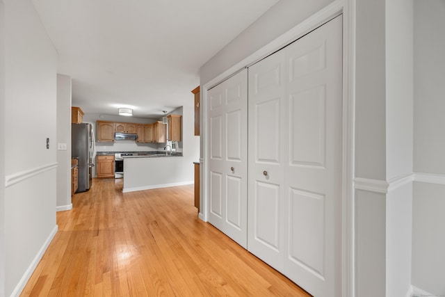 40 Nathan Hale Ct, Cheshire, CT 06410 - corridor with light wood finished floors and baseboards