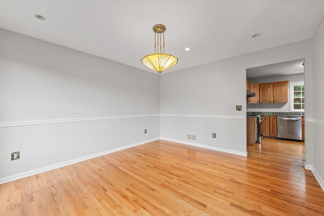 40 Nathan Hale Ct, Cheshire, CT 06410 - unfurnished room with light wood-style floors, baseboards, and recessed lighting