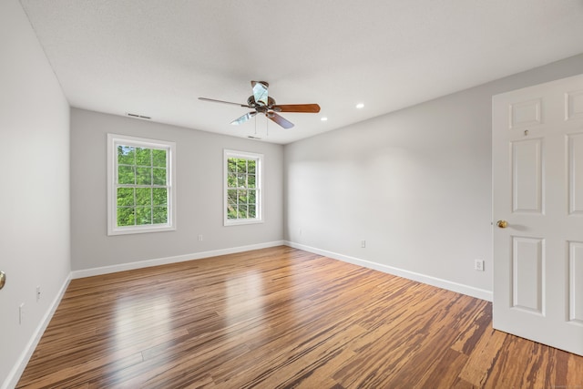 40 Nathan Hale Ct, Cheshire, CT 06410 - unfurnished room with ceiling fan, wood finished floors, baseboards, and recessed lighting
