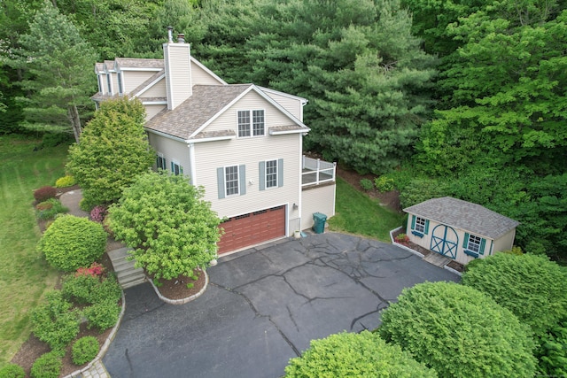 40 Nathan Hale Ct, Cheshire, CT 06410 - view from above of property with a heavily wooded area