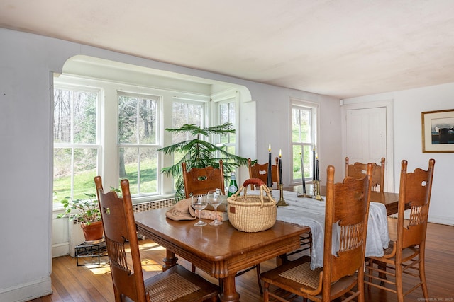 265 Housatonic River Rd, Salisbury, CT 06068 - dining space featuring baseboards and wood finished floors