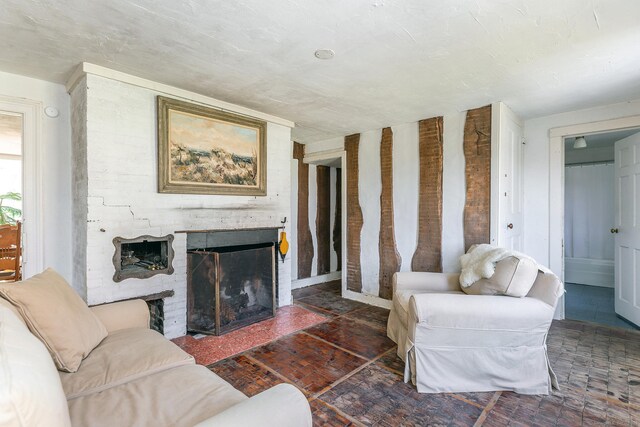 265 Housatonic River Rd, Salisbury, CT 06068 - living area with a fireplace
