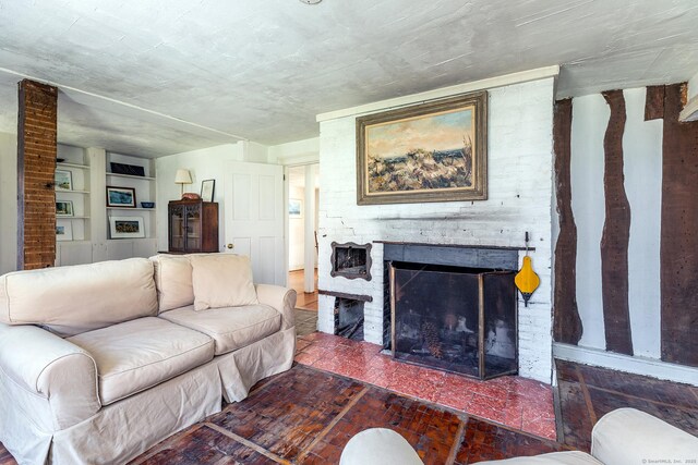 265 Housatonic River Rd, Salisbury, CT 06068 - living area with a fireplace