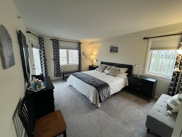 bedroom featuring carpet flooring