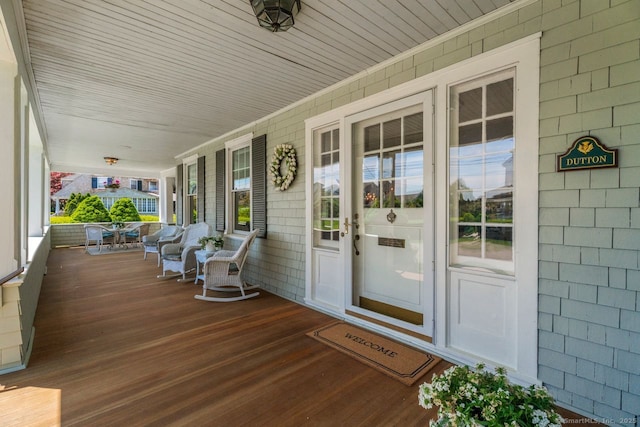 86 Tyler Ave, Groton, CT 06340 - wooden deck featuring a porch