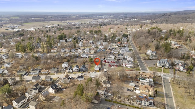 bird's eye view with a residential view