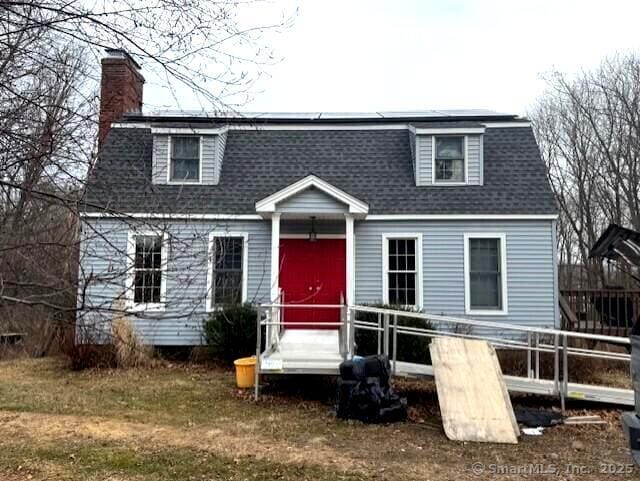 38 High St, Middlefield, CT 06455 - dutch colonial with a chimney and roof with shingles