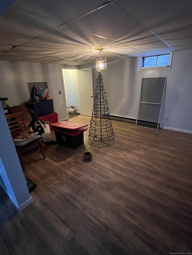 38 High St, Middlefield, CT 06455 - game room with baseboards and wood finished floors