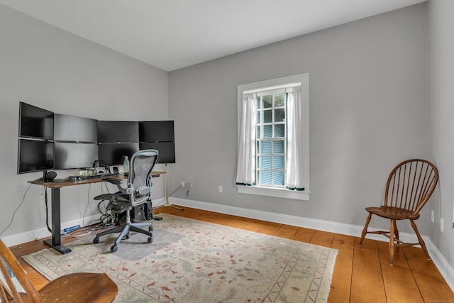 6 Ely Ln, Killingworth, CT 06419 - office area featuring baseboards and hardwood / wood-style floors