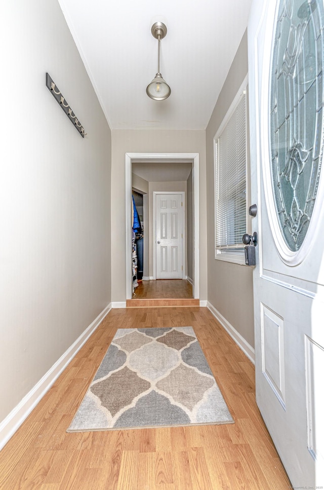 188 Meadow St, Branford, CT 06405 - entrance foyer featuring baseboards and wood finished floors