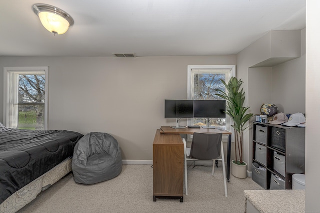 188 Meadow St, Branford, CT 06405 - bedroom with light carpet, visible vents, multiple windows, and baseboards