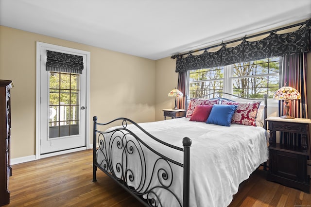 15 Maple Ln, Brookfield, CT 06804 - bedroom with baseboards, access to outside, and wood-type flooring