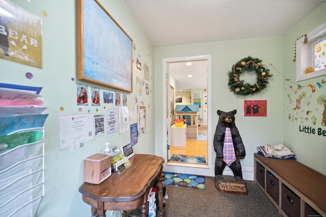 interior space with recessed lighting