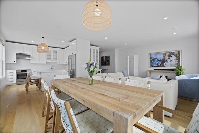 185 Main St Apt 301, East Lyme, CT 06357 - dining space with recessed lighting and light wood-style flooring