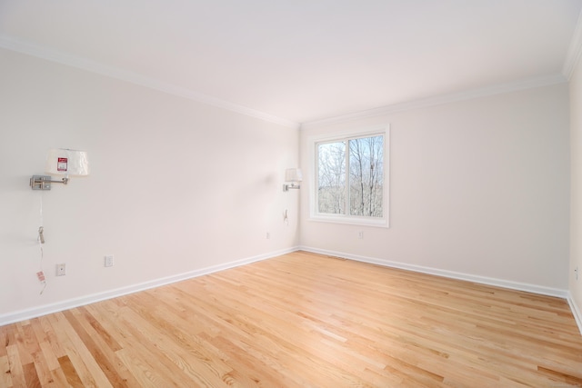 73A Long Meadow Hill Rd, Brookfield, CT 06804 - empty room featuring crown molding, light wood finished floors, and baseboards