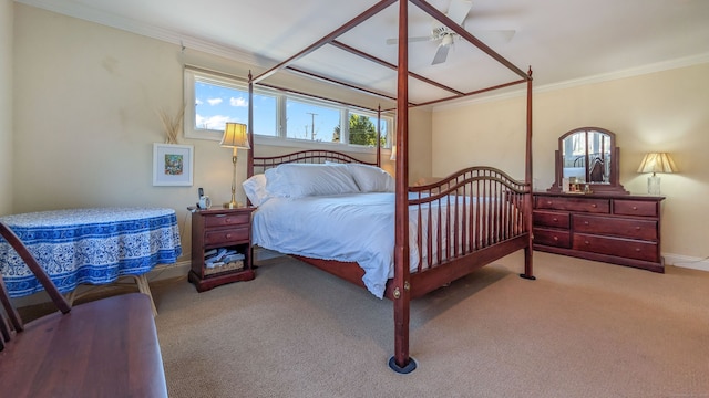 3 Mountain Dr, New Milford, CT 06776 - bedroom with ceiling fan, baseboards, ornamental molding, and carpet