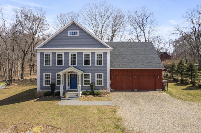 136 Tater Hill Rd, East Haddam, CT 06423 - view of front of house with gravel driveway and a front yard