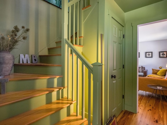 8 Shelter Rock Rd, East Haddam, CT 06423 - stairway with hardwood / wood-style flooring
