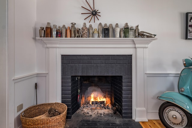 8 Shelter Rock Rd, East Haddam, CT 06423 - detailed view of a fireplace and wood finished floors