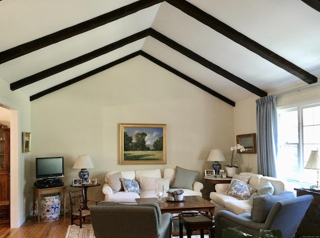 living area featuring wood finished floors